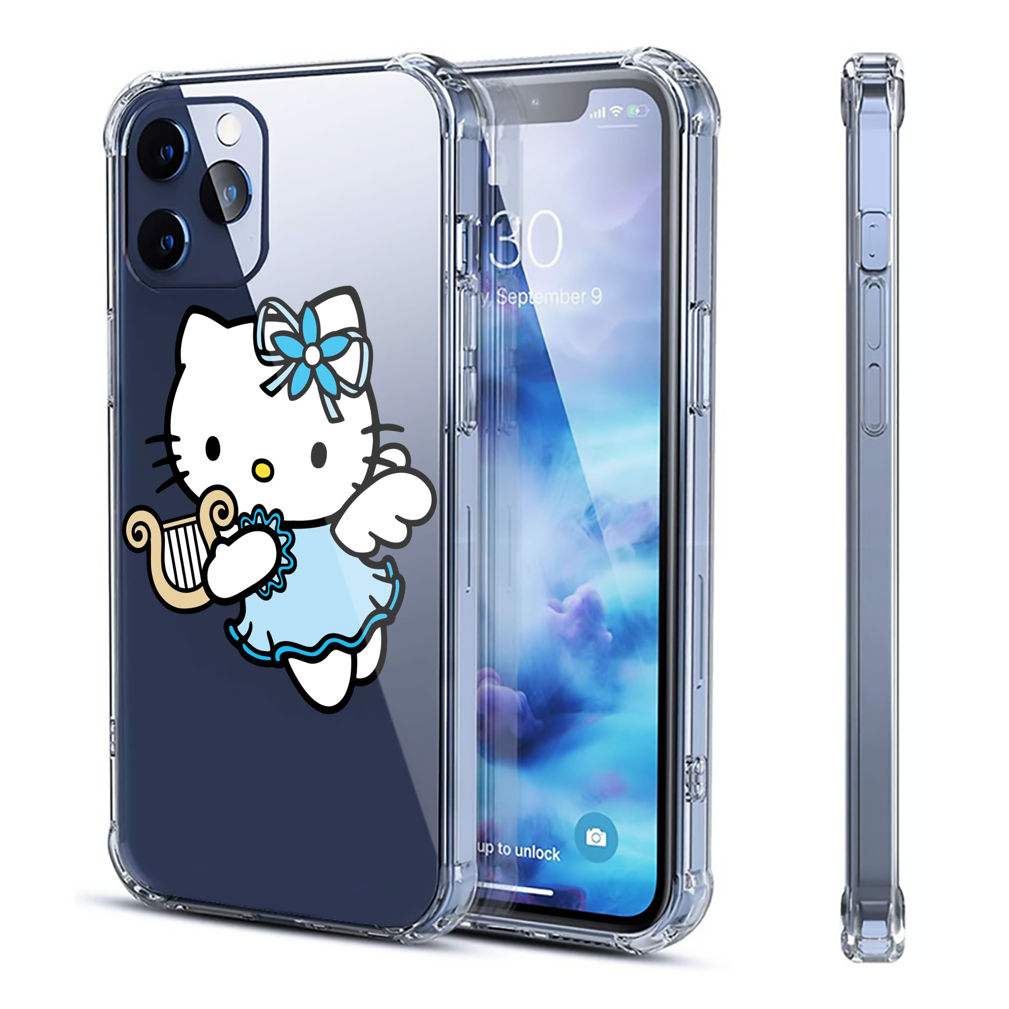 （画像用） Hello Kitty ハローキティ 【iPhone 12シリーズ対応】透明スマホケース（クリアソフトケース）